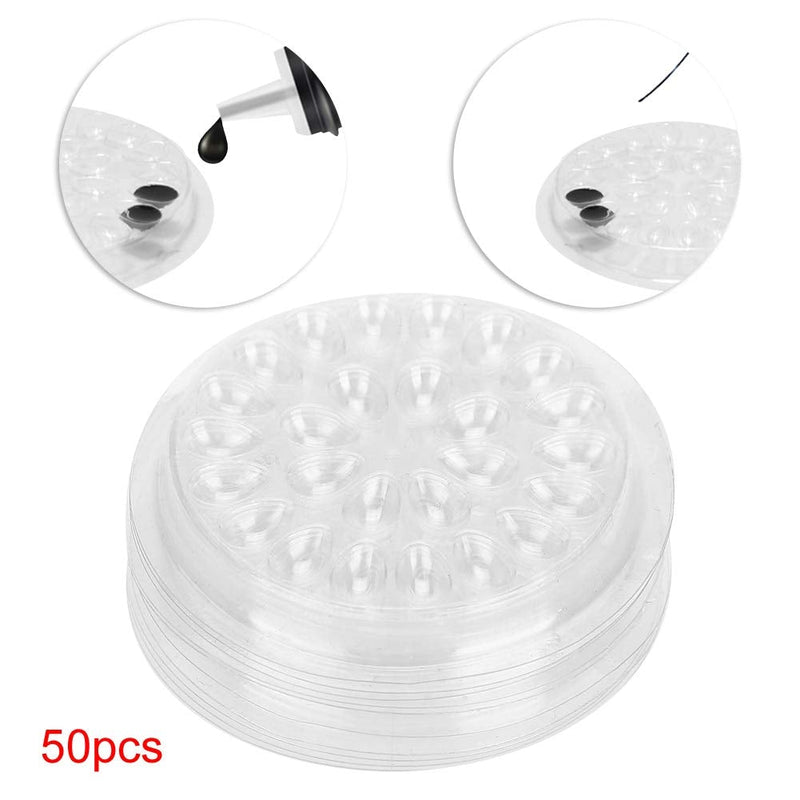 [Australia] - 50pcs False Eyelash Glue Holder Disposable Eyelash Glue Holder Plastic Eye Lash Extension Glue Stand Pad Glue Pad for Eyelash Extension 