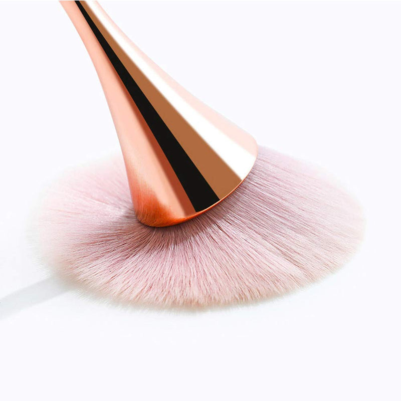 [Australia] - 2 PCS Mineral Powder Makeup Brush Round Top, Soft Fluffy Foundation Professional Powder Brush and Blush Brush for Daily Makeup 