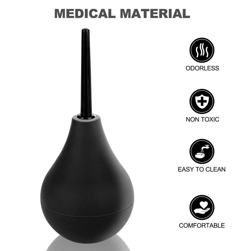 [Australia] - RANEU Enema Bulb Anal Douche Enema Kit for Women & Men with 3 Nozzles (4 Piece Set) 4 Piece Set 