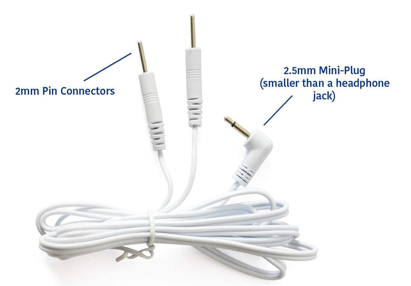 [Australia] - Tens Lead Wires, 2.5mm Mini-Plug to 2 2mm Pin Connectors (2), Discount Tens 2.5mm mini plug 