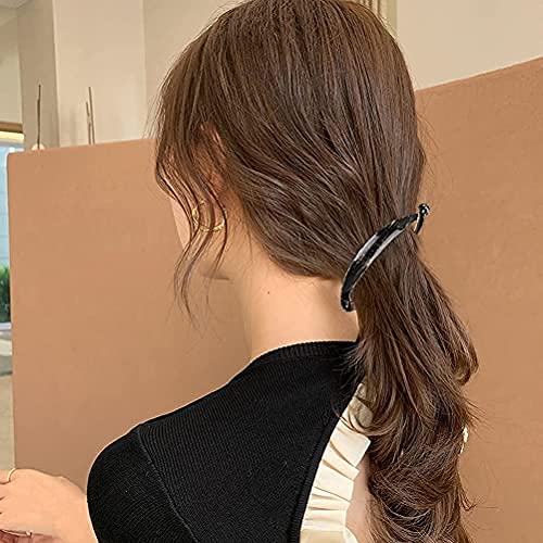 [Australia] - 6 Pieces Banana Hair Clips, 2 Styles Fishtail Clip Retro Twist Styling Banana Hair Clamp Flat Claw Clips for Women 