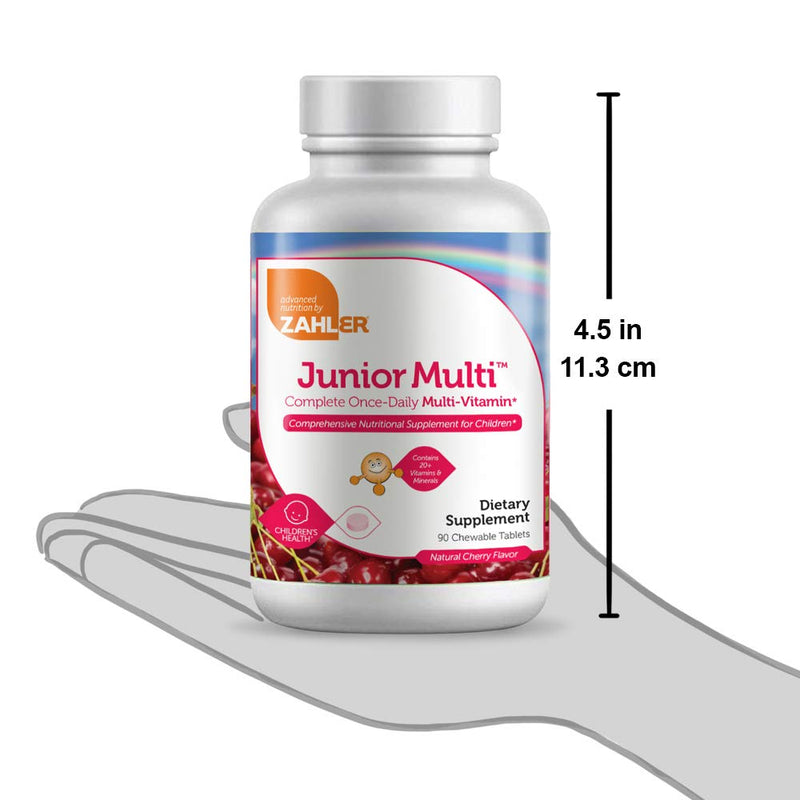 [Australia] - Zahler Junior Multi, Chewable Multivitamin for Kids, Kosher, 90 Chewable Tablets 90 Count (Pack of 1) 