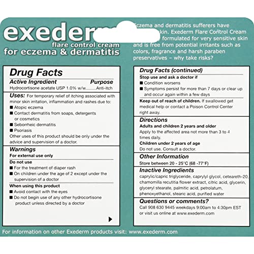 [Australia] - Exederm Ultra Hypoallergenic Eczema Dermatitis Flare Control Cream, NEA Accepted (2 oz tube) 