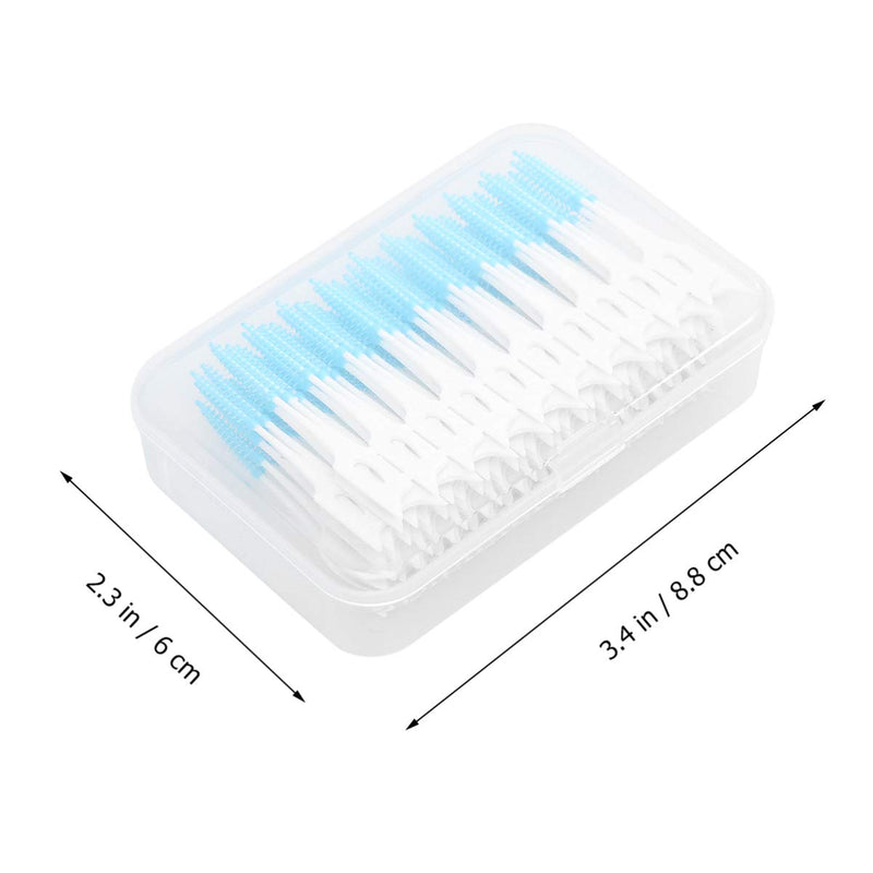 [Australia] - HEALLILY 160pcs Gum Interdental Brush Between Teeth Gingival Interdental Toothpick Tooth Clean Tool Blue 