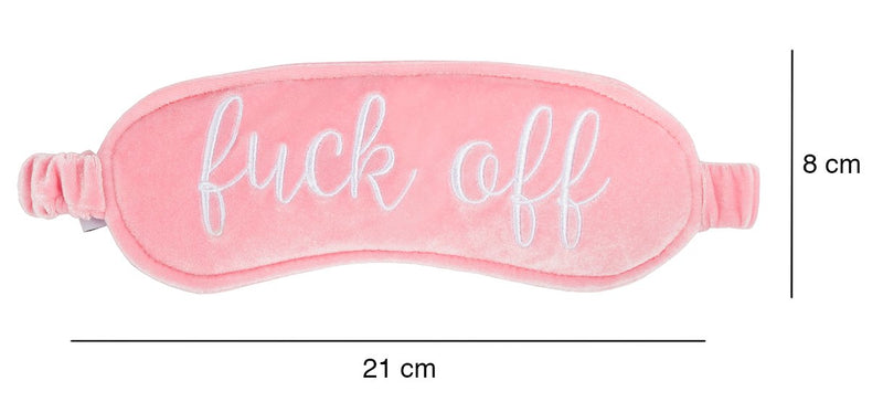 [Australia] - Vivid Hue Sleep Mask for Women Velvet Sleeping Mask Travel Nap Super Comfortable Lightweight Blindfold Eye Mask Funny Embroidery (Fuck Off) Fuck Off 
