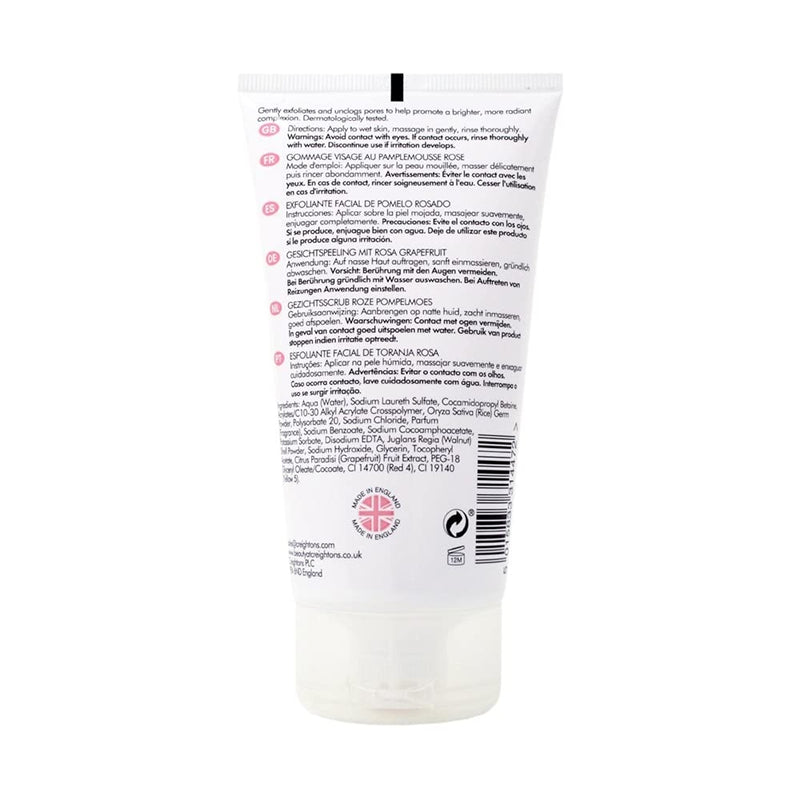 [Australia] - Creightons Pink Grapefruit Daily Face Scrub (150ml) - Unclog pores with Walnut Shell and lift away dead skin cells for clear, radiant skin. Dermatologically tested. 