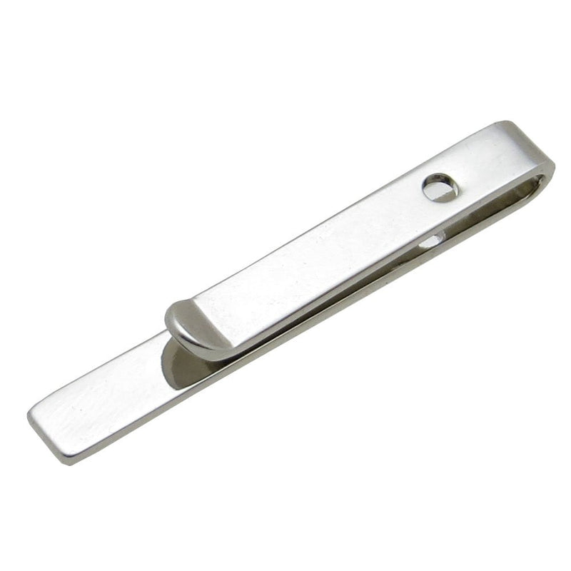 [Australia] - Modern Elements Mens Skinny Tie Clip Bar Metallic Finish - Firm Hold Sleek Design and Perfect for Slim Ties Chrome 