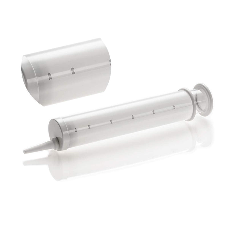 [Australia] - 250ml Syringe Launcher Applicators Lube Tube,Oil Shooter Launcher,Health Care Aid Tools,with Scales Smooth Rounded Tip & Cap Syringe (White) White 