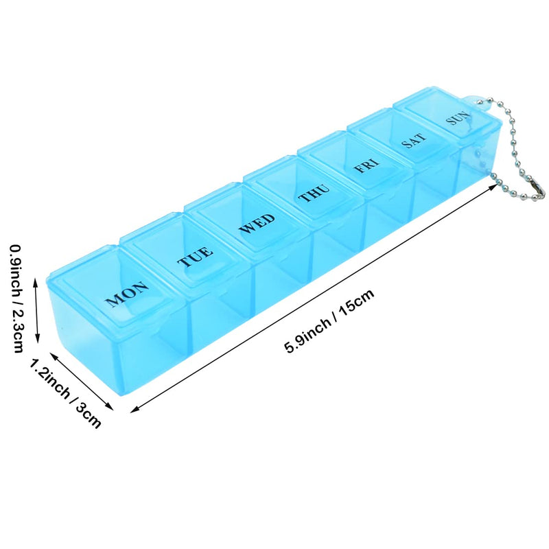 [Australia] - 2 Pcs Pill Box Organiser 7 Day One Time a Day Pill Dispenser Storage Case for Medication Supplements Vitamins and Cod Liver Oil 