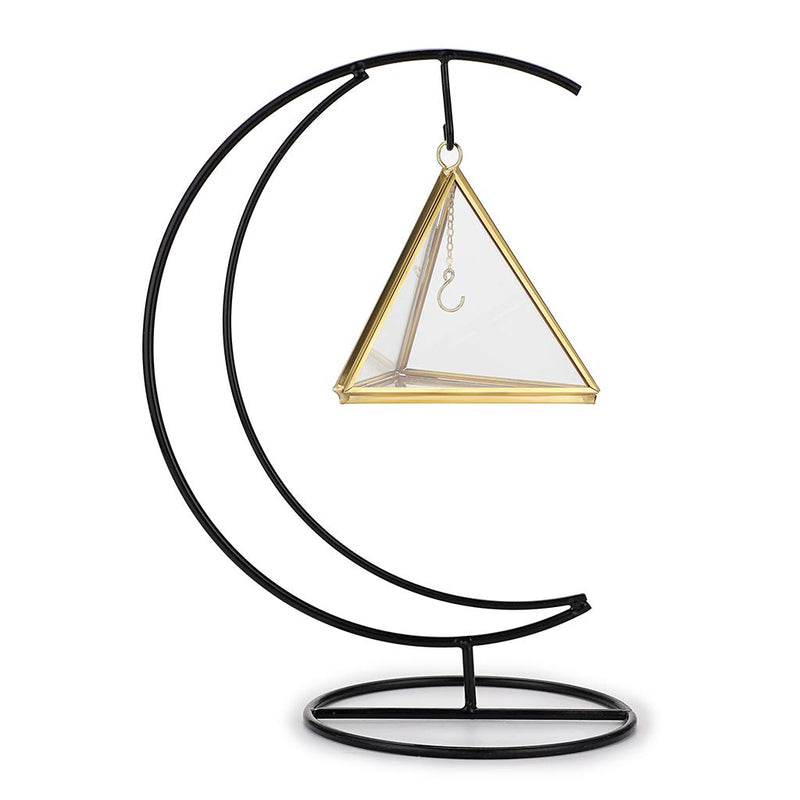 [Australia] - Hipiwe Jewelry Ring Display Holder - Pyramid Ring Holder Geometric Glass Ring Jewelry Box Wedding Ring Bearer Gift Box Hanging Prism Ring Stand Proposal Ring Display Case 