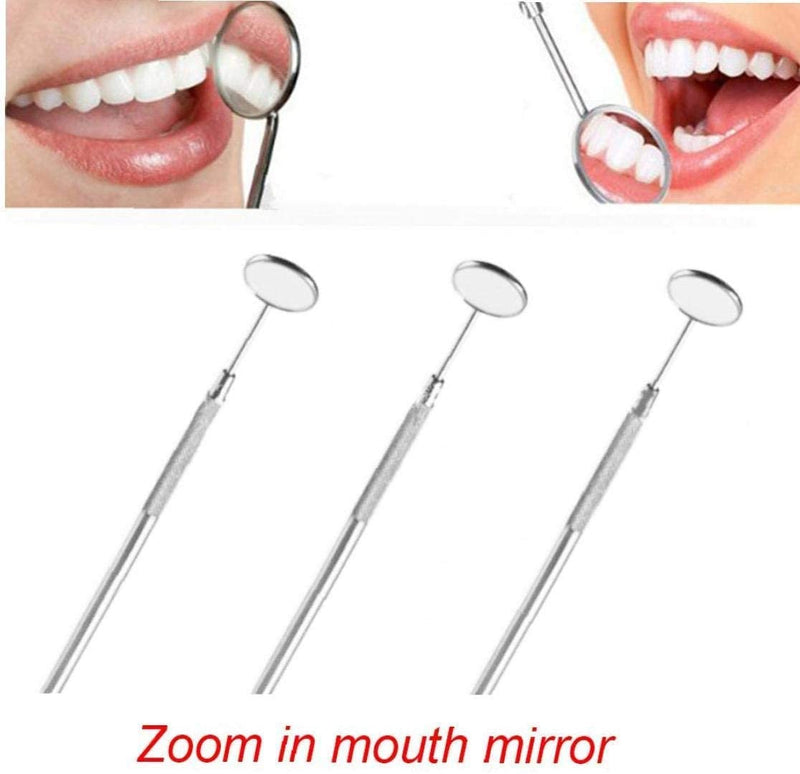 [Australia] - YNR Oral Dentistry Dental Oral Hygiene Mouth Mirror Stainless Steel Handle,Dentist Tool for Teeth Cleaning Inspection Daily Use Oral Care 