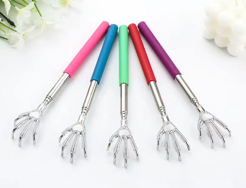 [Australia] - Angeer Stainless Steel Telescopic Back Scratcher, Novelty Gift, Handheld Portable Ultimate Pocket Self Massager, for Those Difficult to Reach Itches (4pcs/Set) 4pcs/Set 