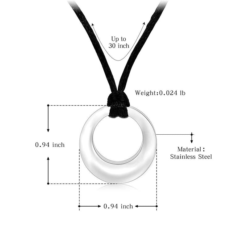 [Australia] - Hearbeingt Cremation Jewelry Urn Necklace for Ashes, Circle of Life Eternity Memorial Pendant Made of 316L Stainless Steel Silver plated 