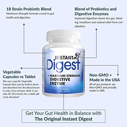 [Australia] - Instant Digest Maximum Strength Digestive Enzymes, 60 Capsules 