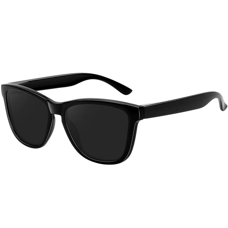 [Australia] - MEETSUN Polarized Sunglasses for Women Men Classic Retro Designer Style Black 54 Millimeters 