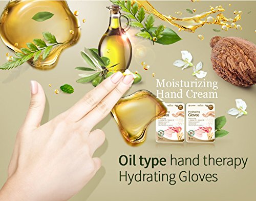 [Australia] - Epielle Hydrating Hand Masks (Gloves 6pk) for Dry Hands Spa Masks Hand Cream & Lotion | Shea butter + Jojoba Oil + Vitamin E | Intensive Treatment for Baby Soft Hands and Nails | Gift set for women, Spa Gift for women 