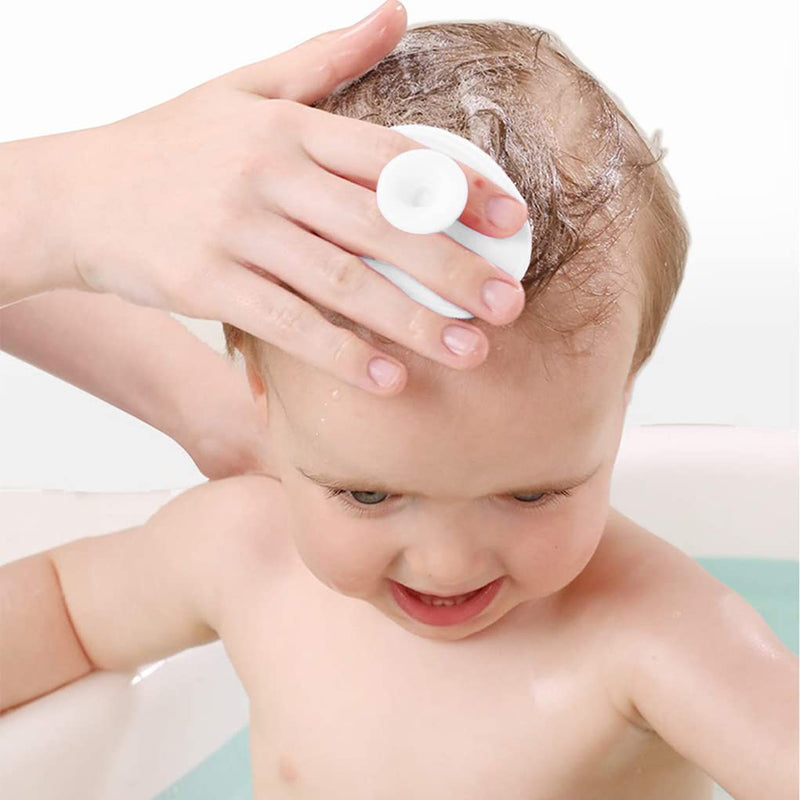 [Australia] - Baby Bath Brush, Baby Cradle Cap Brush, Silicone Massage Brush, Silicone Scrubbers Exfoliator Brush | The SkinSoother Baby Essential for Dry Skin, Cradle Cap and Eczema - 2 Pack (Small-Black&White) Small-Black&White 