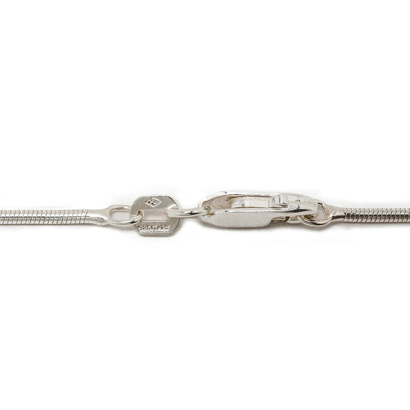[Australia] - 925 Sterling Silver 1.2MM Italian Snake Anklet Lobster Claw Clasp 10.0 Inches 