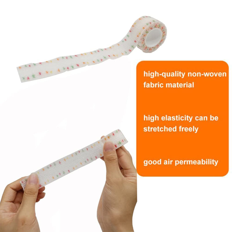 [Australia] - Finger Tape 2.5cm Self Adhesive Elastic Bandage Tape Breathable Non-Woven Finger Protectors for Writing, Sport 8 Rolls 