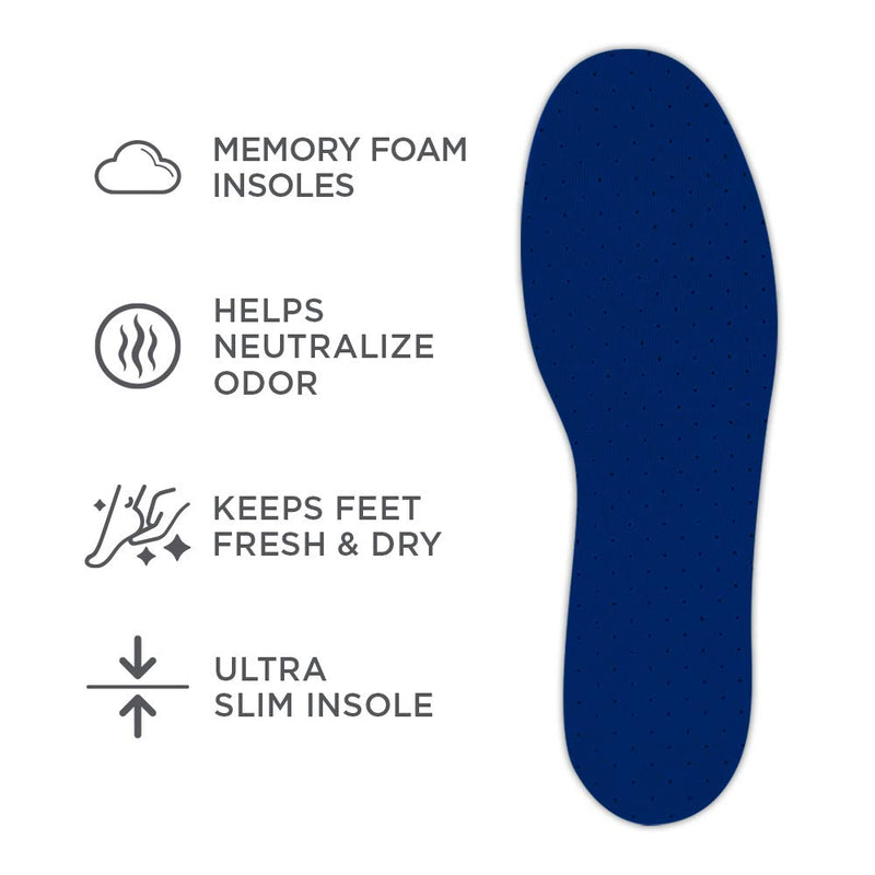 [Australia] - Arm & Hammer Odor Control Soft Step Insoles, Memory Foam Insoles for Men, Memory Foam Insoles for Women, Best Insoles for Standing All Day, Foot Inserts, Shoe Inserts Men and Women -6 Pairs 6 pair 