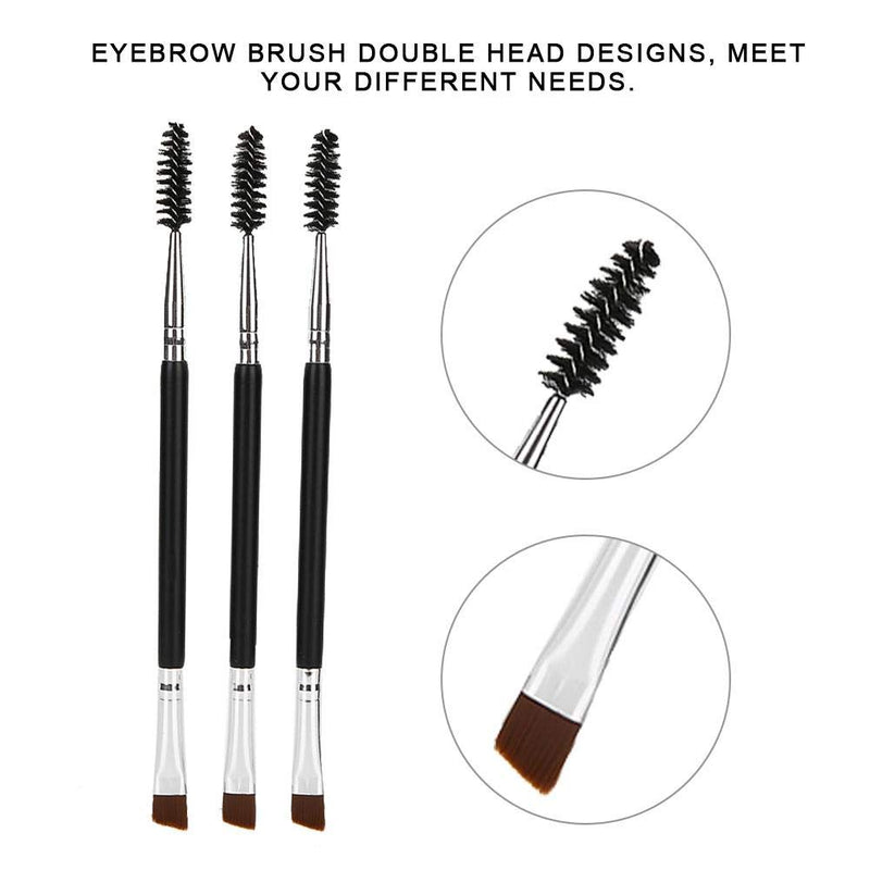 [Australia] - 4Pcs Professional Soft Hair Cosmetic Double Head Eyebrow Brush Eyelashes Comb Makeup Tool 