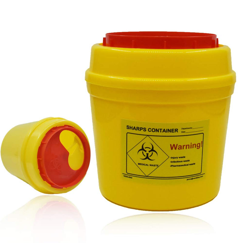 [Australia] - 4-Pack Sharps Container（1/2 Quart),Tattoo Supplies Small Sharp Needle Disposal Containers,Biohazard Medical Containers Sharps Box for Home and Travel Use 