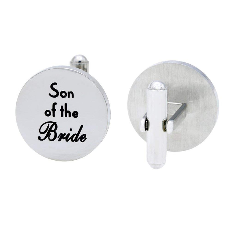 [Australia] - Melix Home Son of The Bride Cuff Links - Thank You for Being My Greatest Blessing Cuff Links Grey 