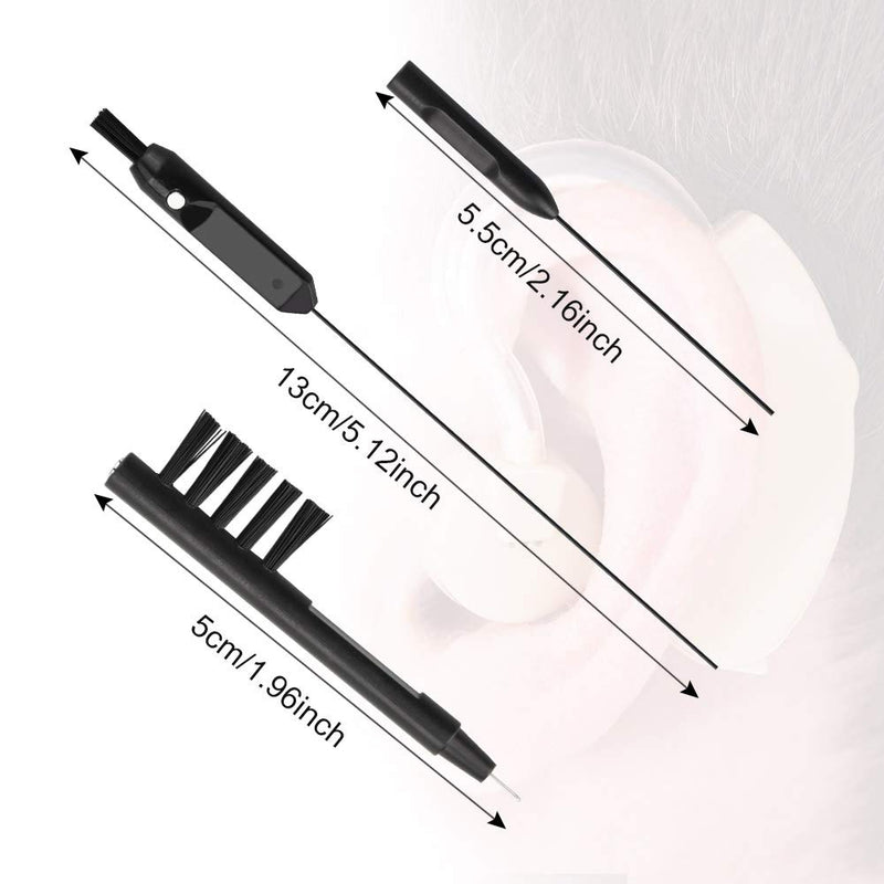 [Australia] - PERFETSELL 12 PCS Hearing Aid Cleaning Kits, Earpiece Earmold Vent Cleaner, Cleaning Brush with Wax Loop and Magnet, Long Hearing Amplifier Cleaning Brush Hearing Aid Cleaner Wire for Sound Tubes 