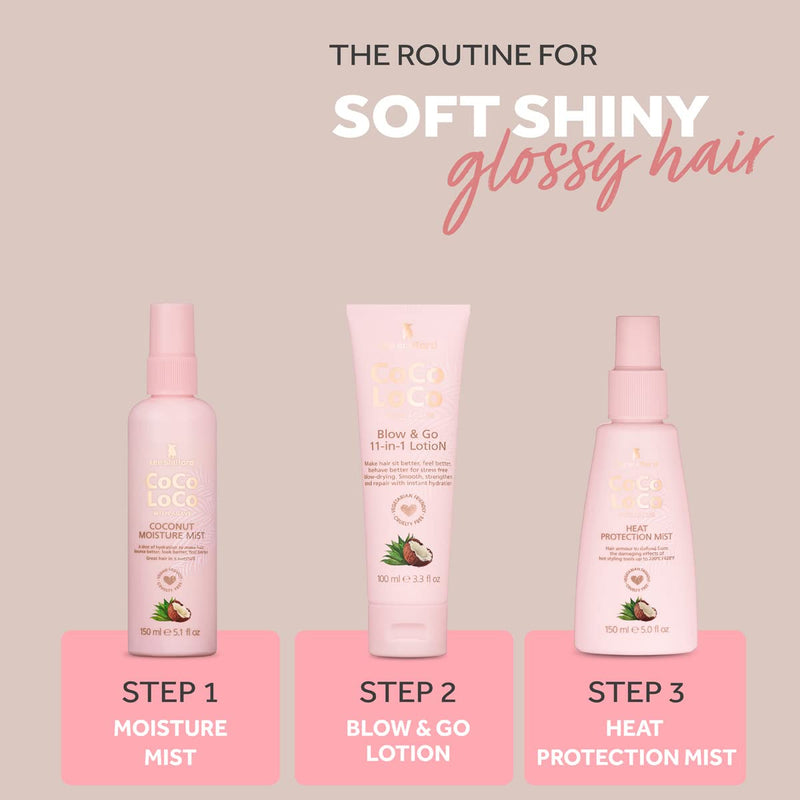 [Australia] - Lee Stafford Coco Loco & Agave Heat Protection Mist Hair Spray Anti-Frizz, Fade Protect, Anti-Static, Heat Defence 