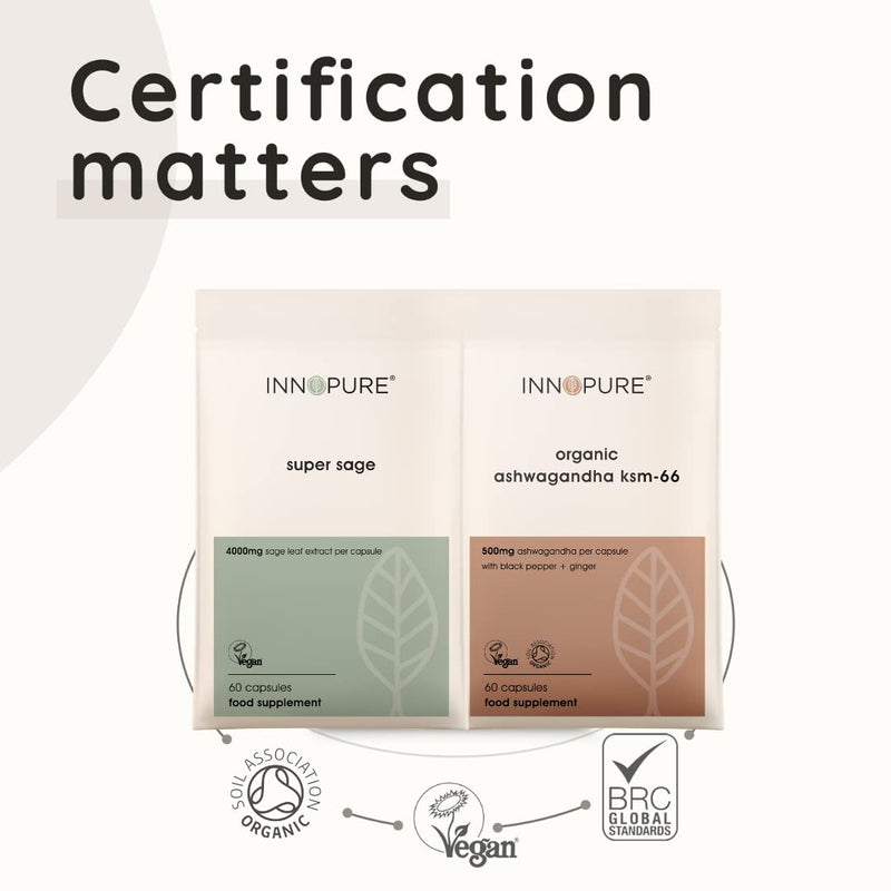 [Australia] - Super Sage + Ashwagandha KSM-66® - The Perfect Pair for The Natural Relief of Perimenopause and Menopause Symptoms - Menopause Supplements Duo Pack (2 Month Supply) 
