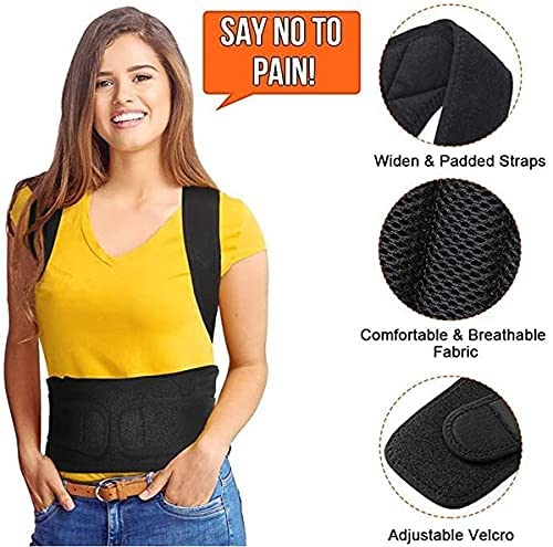 [Australia] - Back Brace Posture Corrector for Women and Men, Back Brace for Back Lumbar Support and Upright Back Breathable Back Straightener Back Corrector Posture Improve and Neck, Back, Shoulders Pain Relief Small 