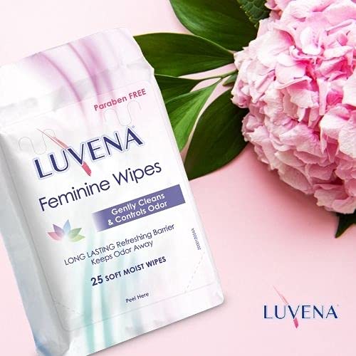 [Australia] - Luvena Feminine Wipes - Soft Wet Wipes for Women - Refresh & Resist Odor - Gynecologist Tested - Flushable Travel Friendly Cleansing Cloths - Cucumber Scented (25 Count, 3 Pack) 25 Count, 3 Pack 