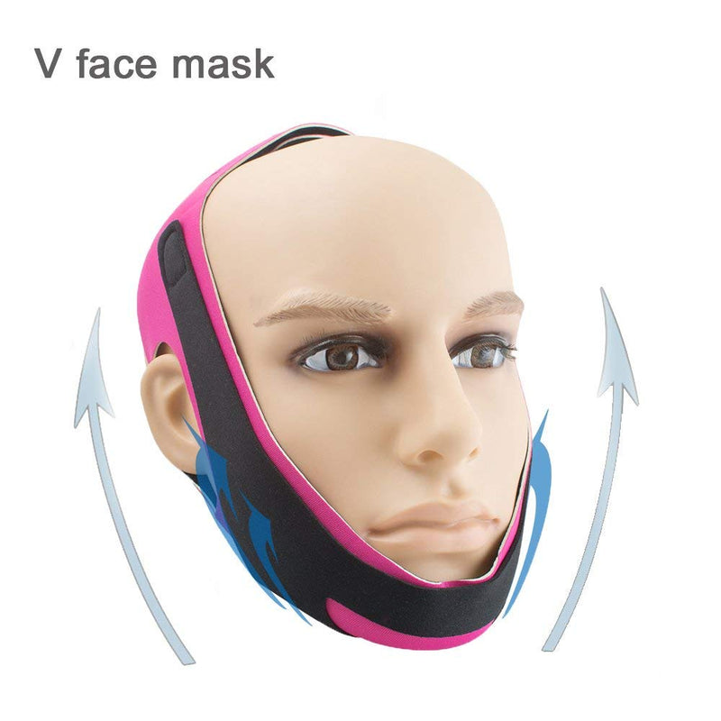 [Australia] - Face Lift Mask Face Slimming Belt Anti Wrinkle Lift V Face Line Face Lifting Slimmer Breathable Chin Lift Band 