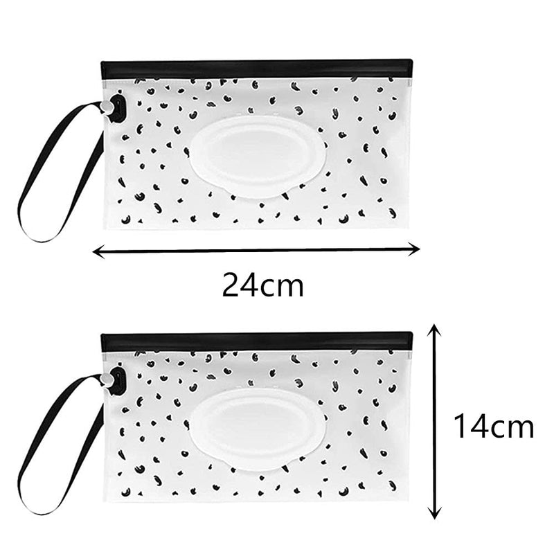 [Australia] - Wet Wipe Pouch Baby Wipes Case Holder Reusable Wet Wipes Case Holder Travel Wipe Case for Baby Wipes Personal Wipes Travel Outdoor Random Color (2 Pack) 2 Pack 