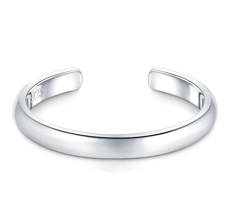 [Australia] - 925 Sterling Silver Toe Ring, BoRuo Hypoallergenic Adjustable Band Ring 2mm Toe Ring 