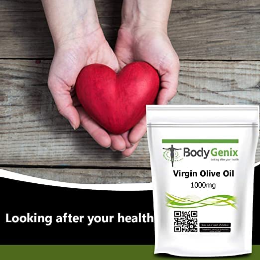 [Australia] - Virgin Olive Oil 1000mg in Capsules Bodygenix UK Omega-3-6 for Health Heart (120) 120 