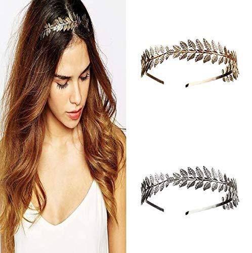 [Australia] - SZETOSY Leaf Bridal Headband - GOODCHANCEUK Roman Goddess Headband Wedding Accessories for Wedding, Party, Dancing Party, Fashion Show Golden 