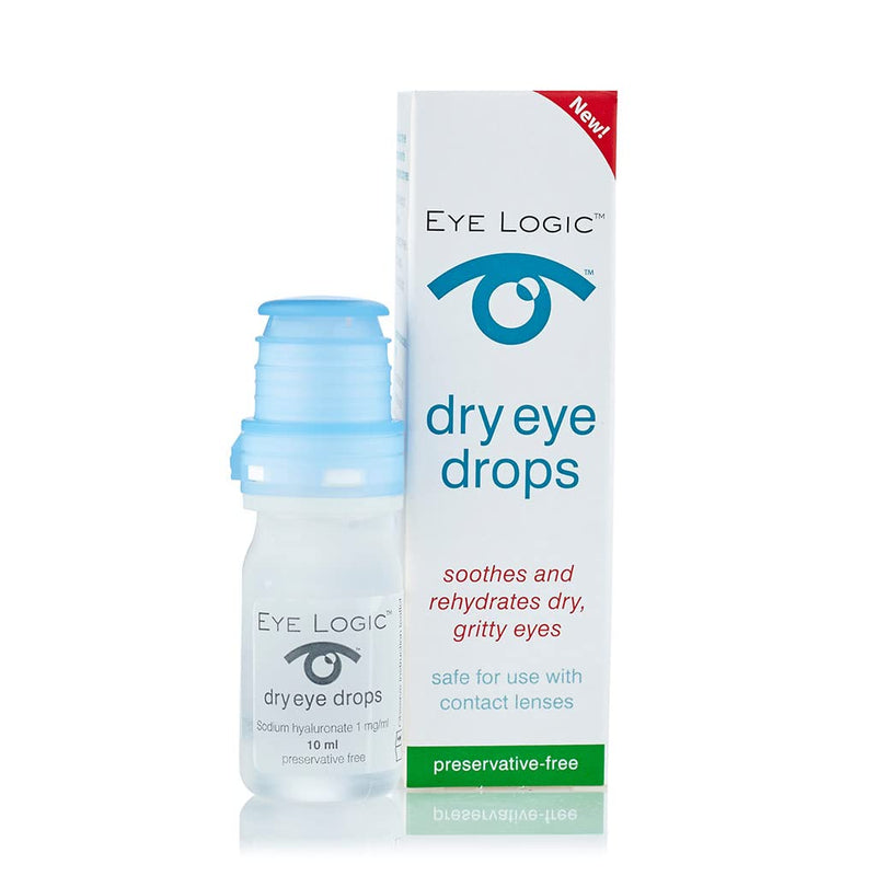 [Australia] - Eye Logic Dry Eye Drops | Soothes & Rehydrates Dry Gritty Eyes| Fast Effective Comfort | Easy Application | Preservative Free | 10ml Bottle 