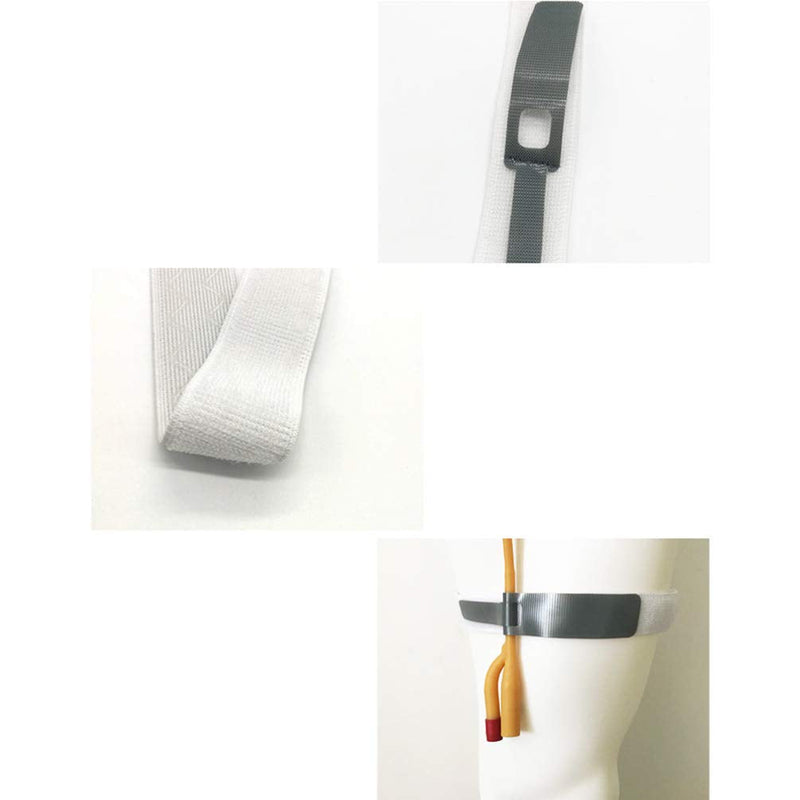 [Australia] - Artibetter 2Pcs Catheter Bag Straps Catheter Leg Wrap Holders Catheter Urine Bag Fixation Tape Urinary Incontinence Supplies for Men and Women, White 