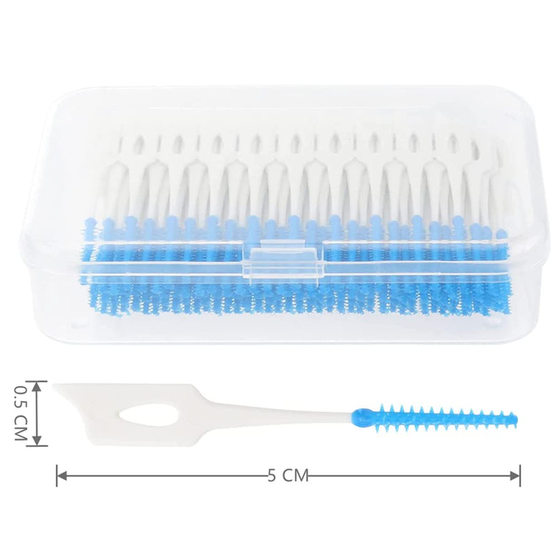 [Australia] - 120pcs Interdental Brushes Professional Cleaning Oral Care Tool Disposable Toothpicks with Storage Box 