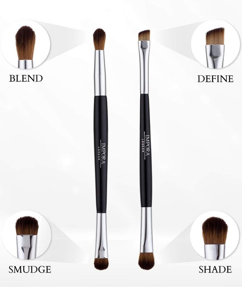 [Australia] - Eye Brush Set – Double Ended Makeup Brushes by Impora London. Eyeshadow Tools for Blending, Defining, Smudging, Shading. Perfect for Travel. 