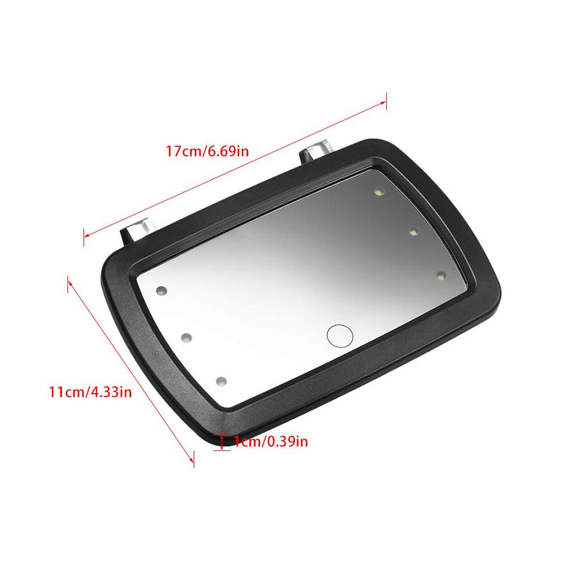 [Australia] - Carrfan Car Sun Visor Mirror Makeup Sun-Shading Cosmetic Mirror Vanity Mirror Automobile Make Up Mirror with Six LED Lights 