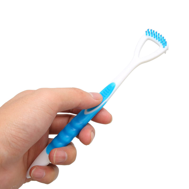 [Australia] - Tongue Cleaning Brush, Tongue Brush to Remove Bad Breath, Oral Care Cleaning Tool to Remove Plaque and Freshen Breath(Blue) Blue 