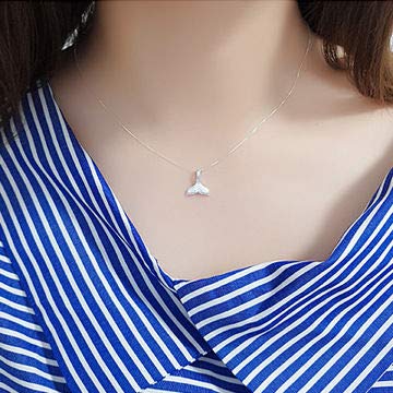 [Australia] - Gray Camel Friendship Clover Necklace Unicorn Good Luck Elephant Necklace with Message Card Gift Card for Women Girl Silver Mermaid tail 