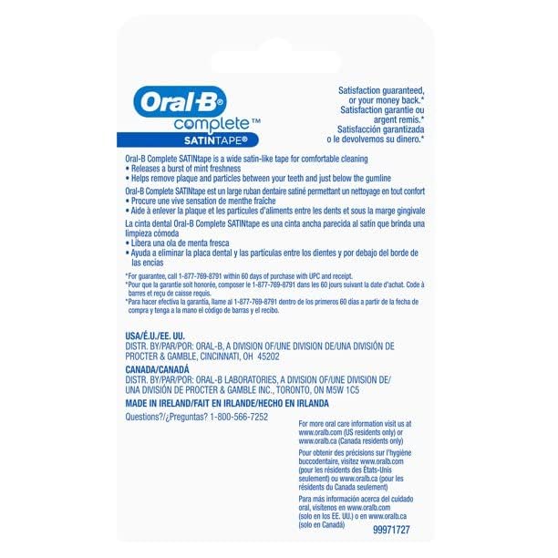 [Australia] - Oral-B Statin Tape Dental Floss 25m (6 Units) by Oral-B Satin Tape Mint 