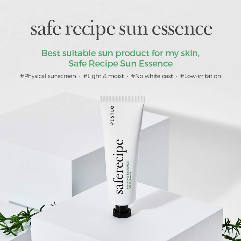 [Australia] - PESTLO Safe Recipe Sun Essence SPF 50+ PA++++ 1.69 Fl Oz - Reef-safe, Non-nano Sunscreen, All-Green EWG Level Ingredients, Dual-Function Skin Moisturizing Sun Blocker - No Oiliness, No Greasiness 