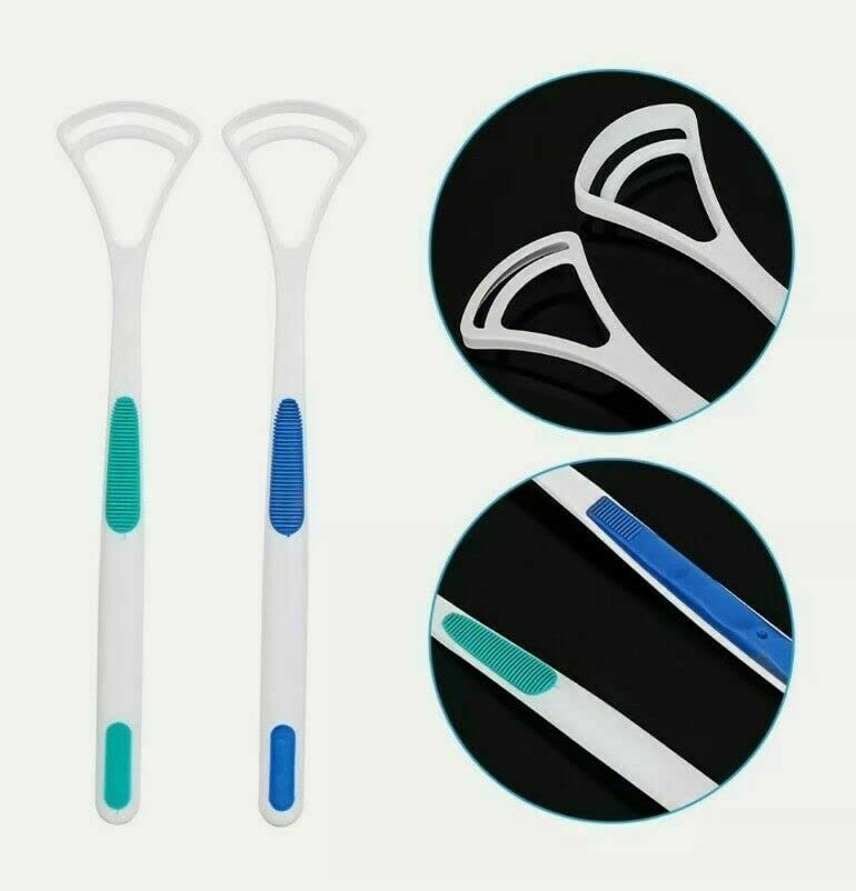 [Australia] - Pack of 2 Tongue Scraper, Soft & Gentle Head Tongue Cleaner for Adults Oral Cleaning Care. Oral Hygiene, Keeps Breath Fresh 