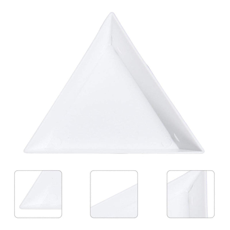 [Australia] - Artibetter 10PCS Plastic Triangle Bead Sorting Trays Nail Art Tray Jewelry Picking Plates for Diamond Jewelry 
