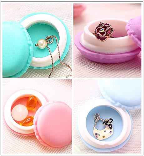 [Australia] - Coolrunner Macaron Case, Mini Macaron Box, Macaron Jewelry Box, Macaron Cute Pill Box, Colorful Macaron Jewelry Storage Box, Shape Storage Box Candy Cute Pill Organizer Case Container(8PCS) 