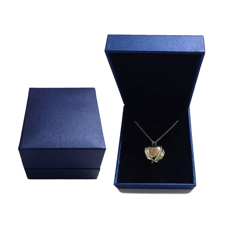 [Australia] - Urn Necklaces for Ashes Cremation Jewelry Sterling Silver Angel Wing Heart and Rose and Life Tree Design Cremation Memorial Necklace Gift Jewelry For Women and Girl Forever in My Heart 